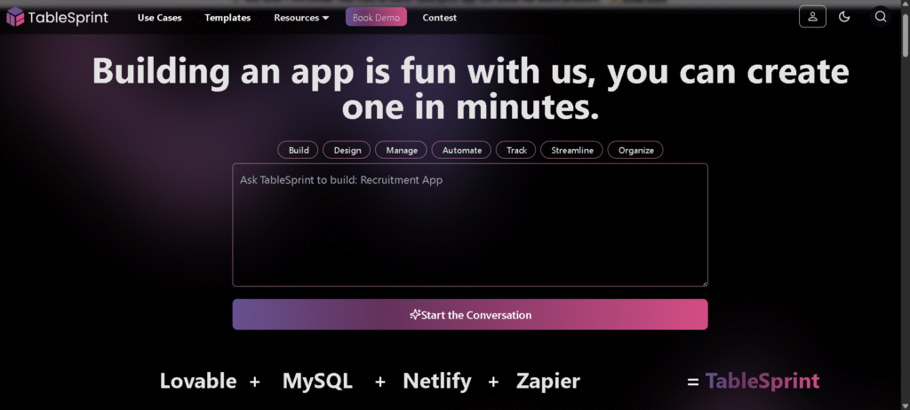 TableSprint App Development Revolution