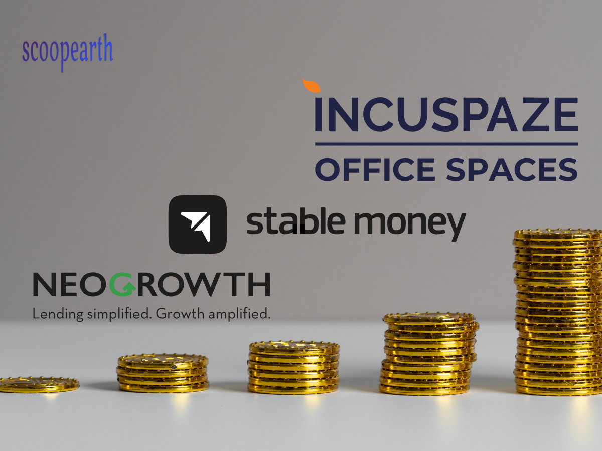 Indian Startups Raise $43 Million This Week Led by NeoGrowth, Stable Money, and Incuspaze