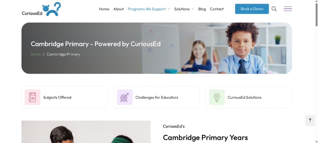 Adaptive AI in Cambridge Primary Curriculum