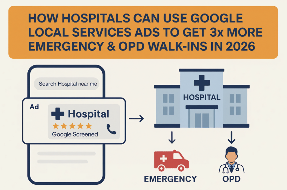 How Hospitals Can Use Google Local Services Ads to Get 3x More Emergency & OPD Walk-ins in 2026