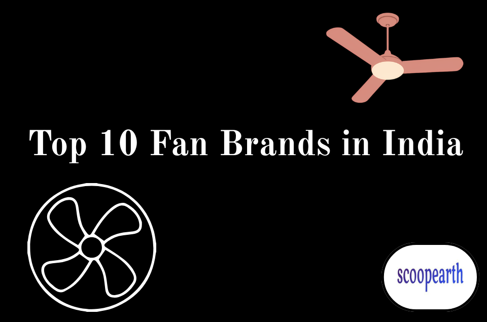 Top 10 fan brands in India showcasing modern energy efficient BLDC ceiling fans