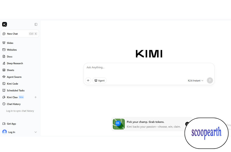 Kimi AI interface displaying advanced conversational capabilities and features
