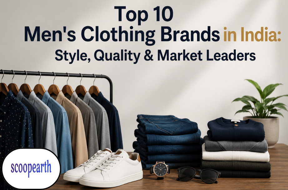 Top 10 men's clothing brands in India featuring premium and affordable fashion brands known for quality, style, and comfort