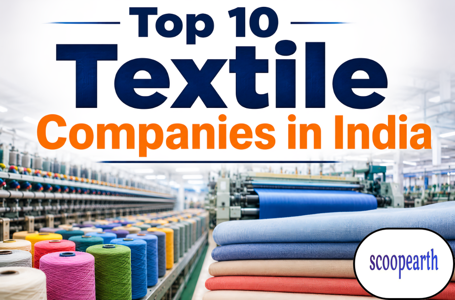 Top 10 textile companies in India featuring leading fabric, apparel, yarn, and home textile manufacturers