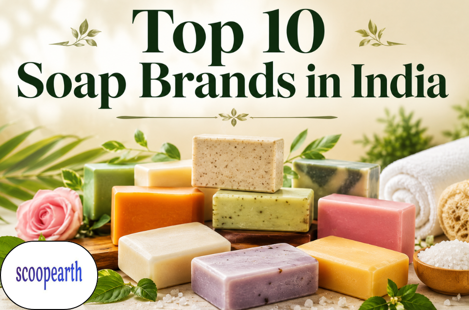 Top 10 soap brands in India featuring trusted beauty, herbal, antibacterial, and moisturizing soaps for daily skincare