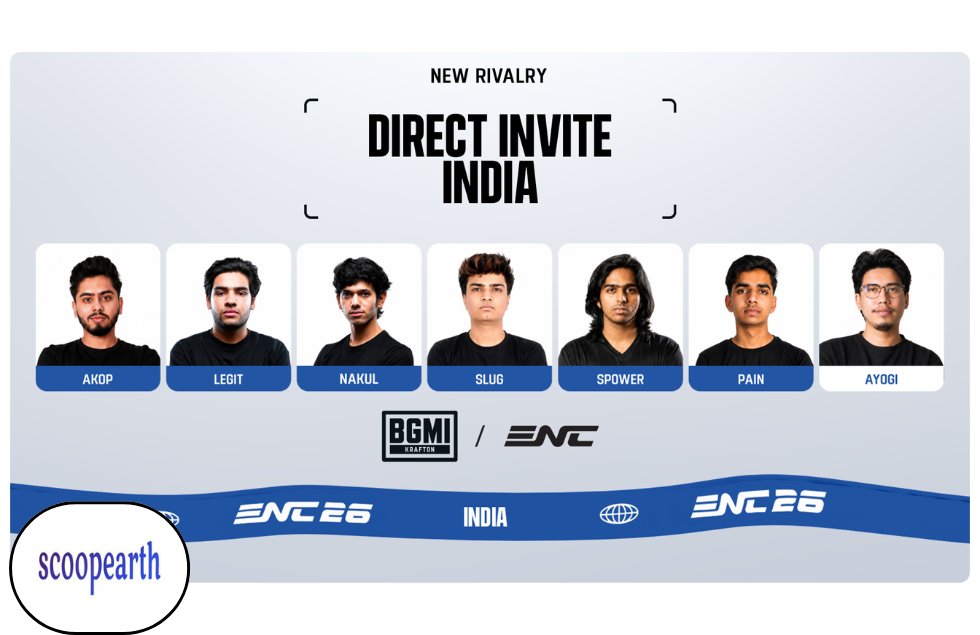 India's BGMI team announced for the Esports Nations Cup 2026 main event after receiving a special invitation