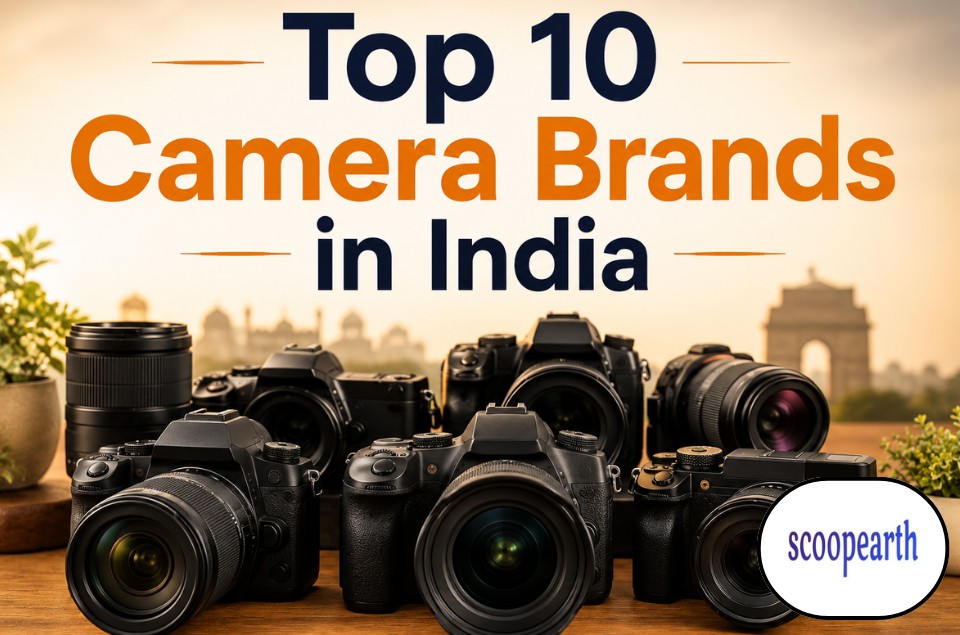 Top 10 camera brands in India featuring the best DSLR, mirrorless, and action camera manufacturers