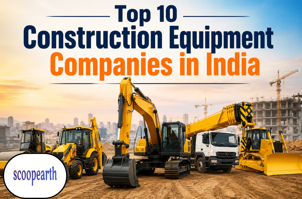 Top 10 construction equipment companies in India featuring leading heavy machinery and infrastructure equipment manufacturers