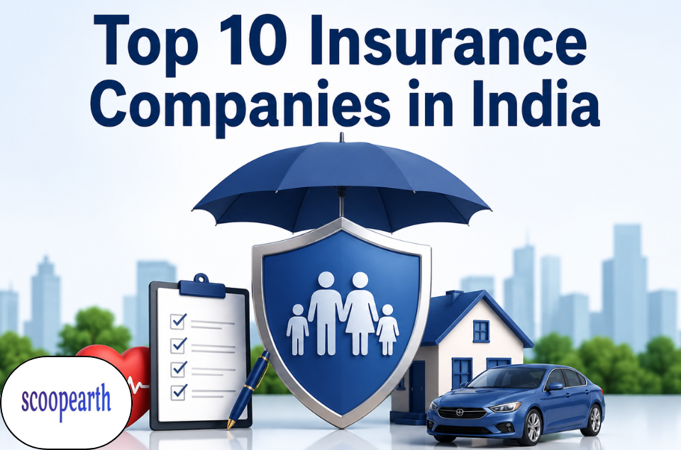 Top 10 insurance companies in India showcasing leading life, health, and general insurance providers