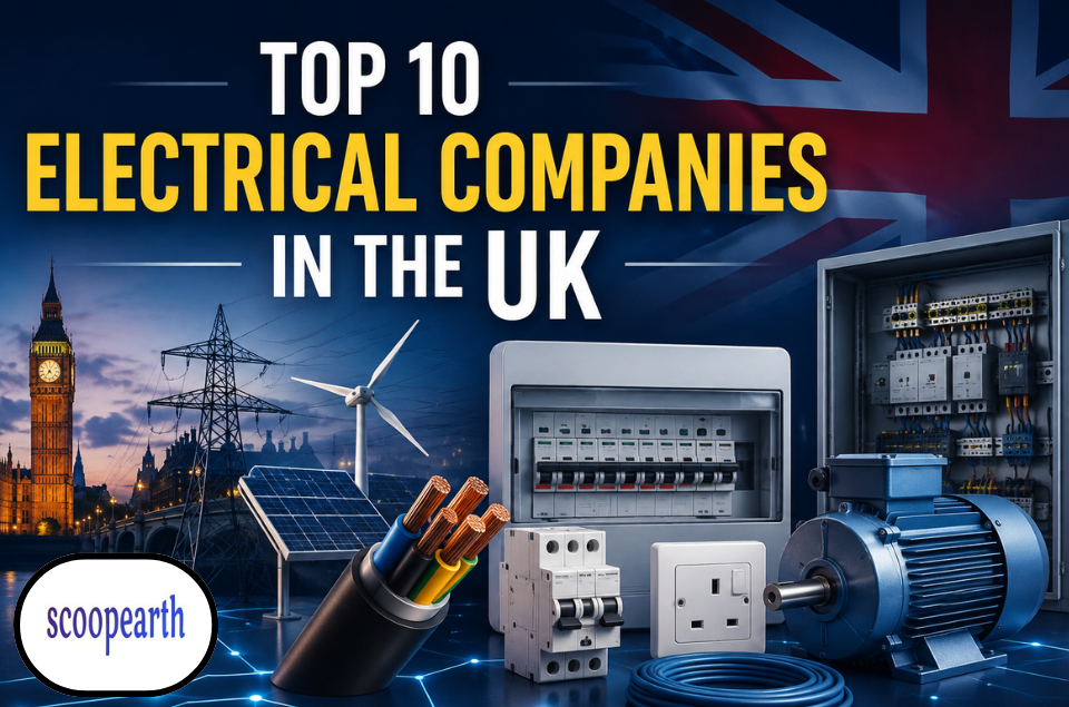 Top 10 electrical companies in the UK featuring leading manufacturers, engineering firms, and innovative electrical brands driving the UK's electrical industry.