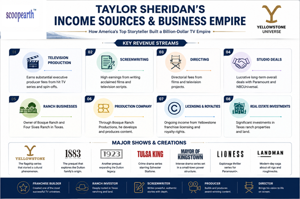 Taylor Sheridan's Income Sources& Business Empire