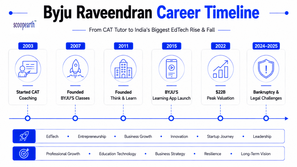 Byju Raveendran Career Timeline