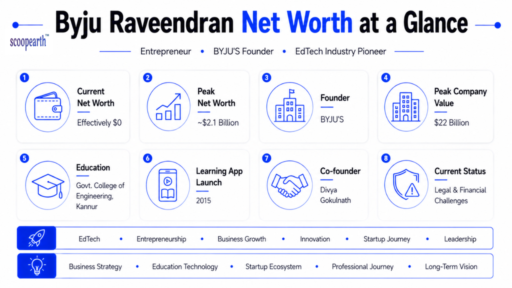 Byju Raveendran Net Worth at a Glance