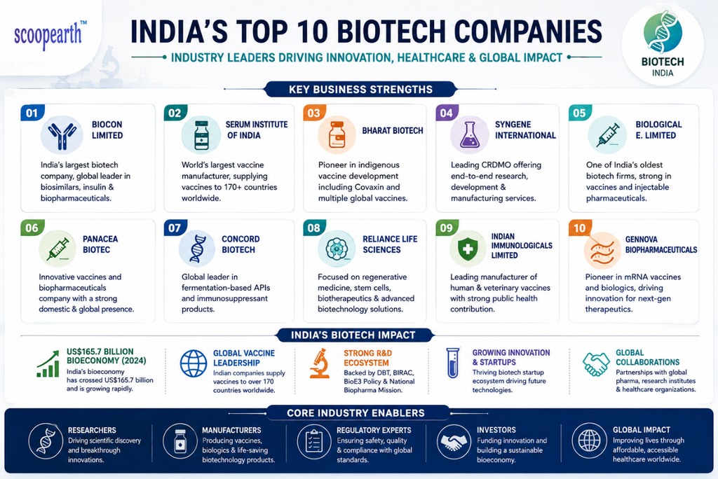 India Top 10  Biotech Companies 